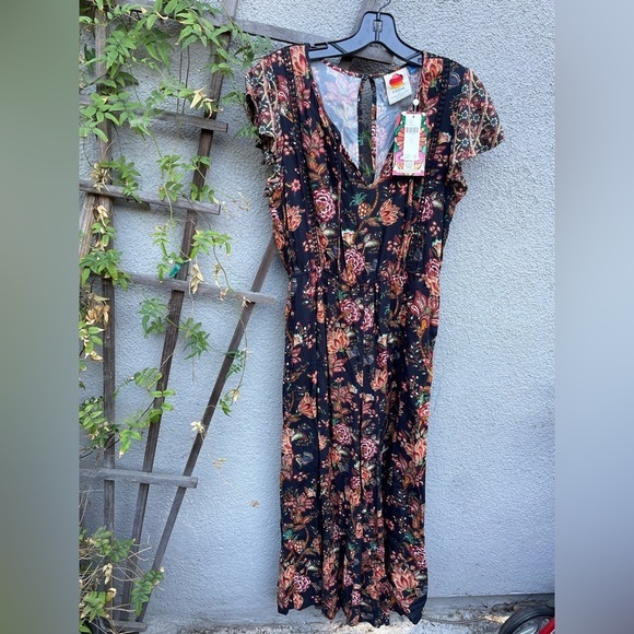 Farm Rio Lillian Wide-Leg Jumpsuit New with Tags! - Picture 4 of 9